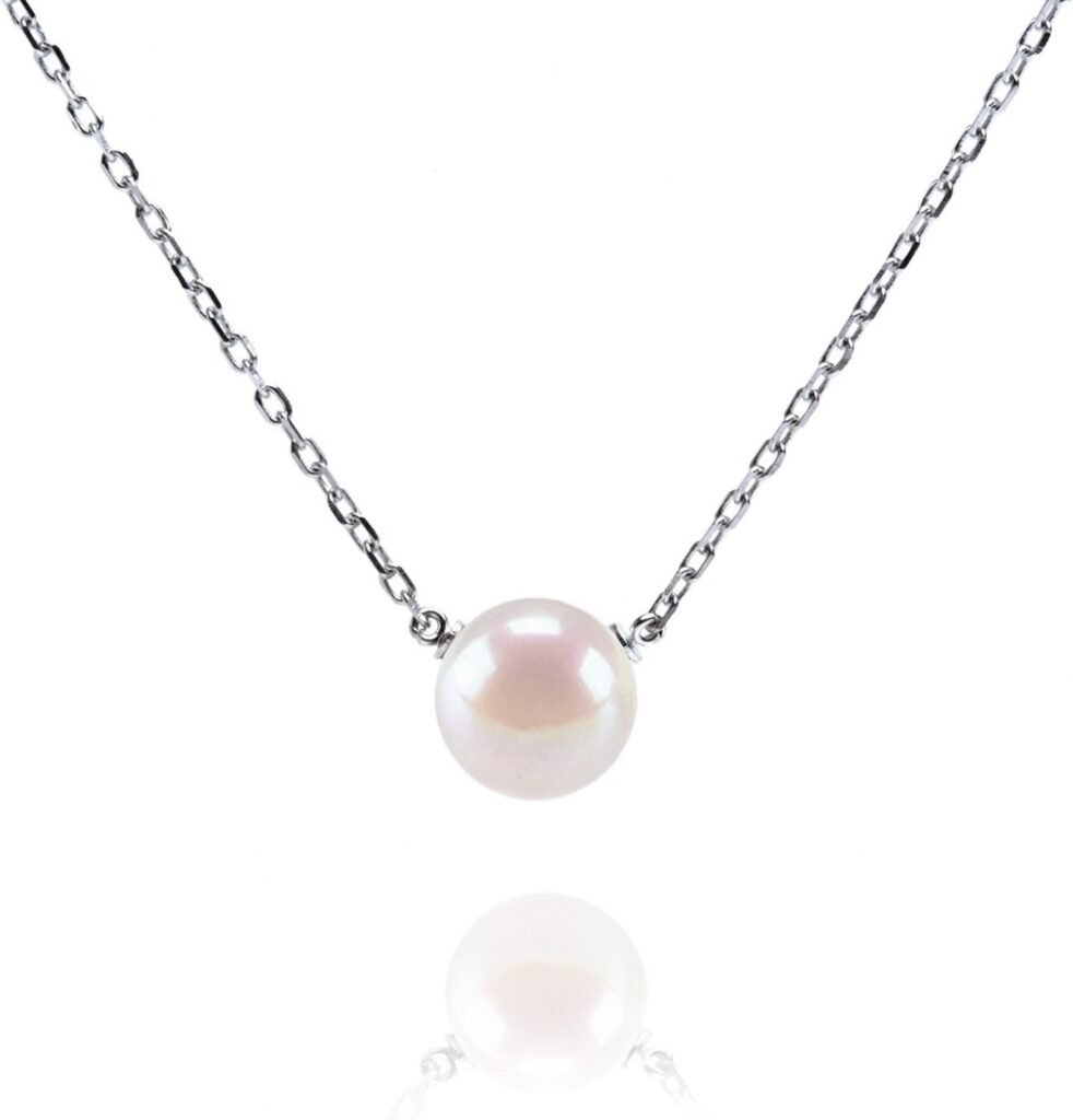 PAVOI Handpicked AAA+ Freshwater Cultured Single Pearl Necklace Pendant | Gold Necklaces for Women