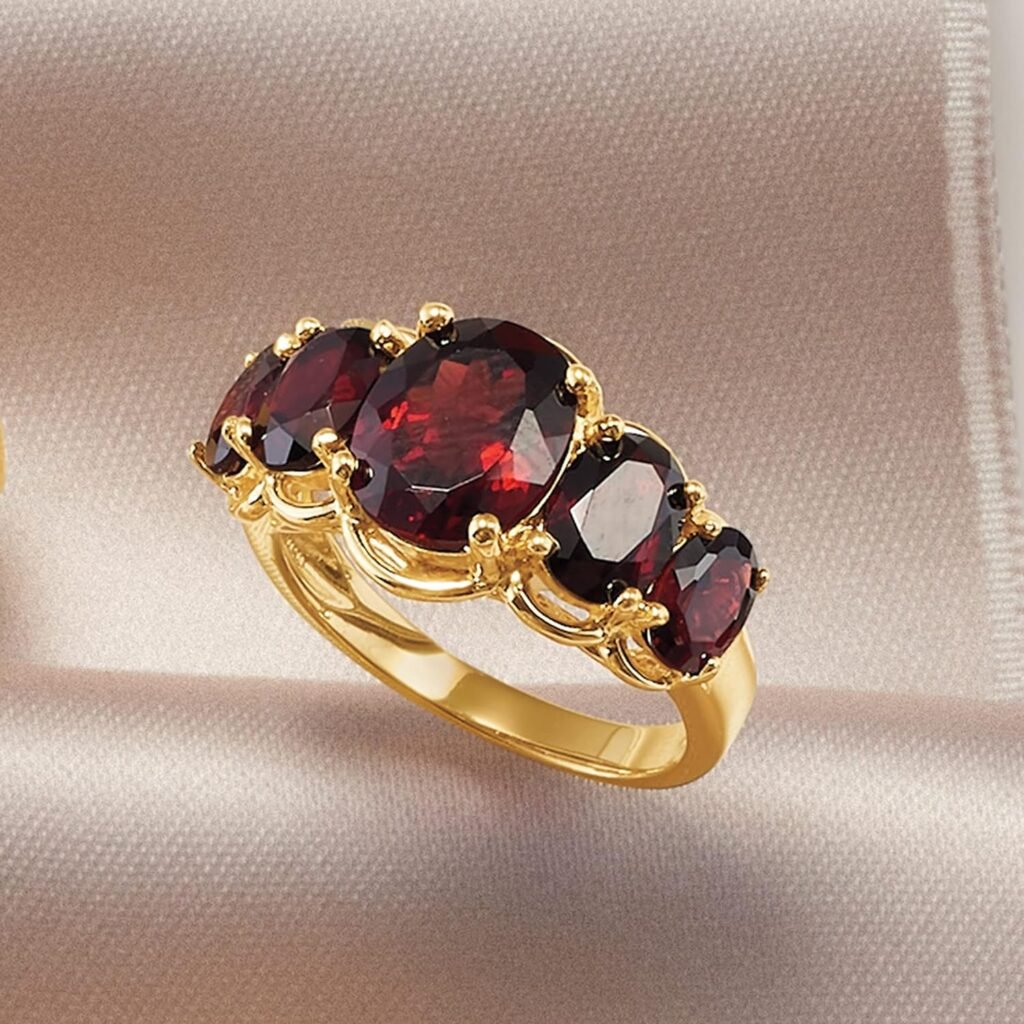 Ross-Simons 4.50 ct. t.w. Gemstone 5-Stone Ring in 18kt Gold Over Sterling